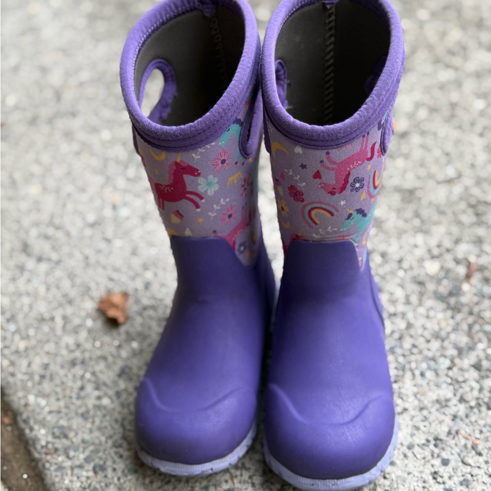 Bogs Purple Kids' Snow Boots with Unicorn Print - Waterproof